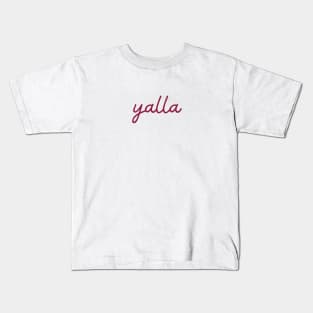 yalla - maroon red Kids T-Shirt